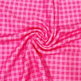 Pink & Fuchsia Tartan Premium Print Bullet Fabric