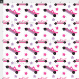 Girly Race Cars Artisan Fabric Felt - Eliza Henri Craft Supply