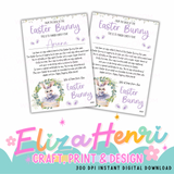 Girls Lilac Easter Bunny Wreath Certificates Digital Download