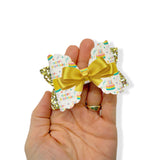 Happy Birthday to You Ribbon Bow 3.5” | Pre Cut DIY Hair Bow Loops