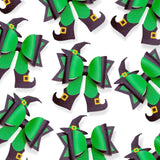 WICKED WITCH LEATHERETTE DIY HAIR BOW LOOPS & CRAFT CUTOUT SHEETS
