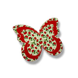 MINT STRAWBERRY BUTTERFLIES | DIY CUT OUT FAUX LEATHER FABRIC SHEETS