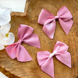 ITALIAN SATIN BOWS WITH ADHESIVE TAB - PACK OF 6