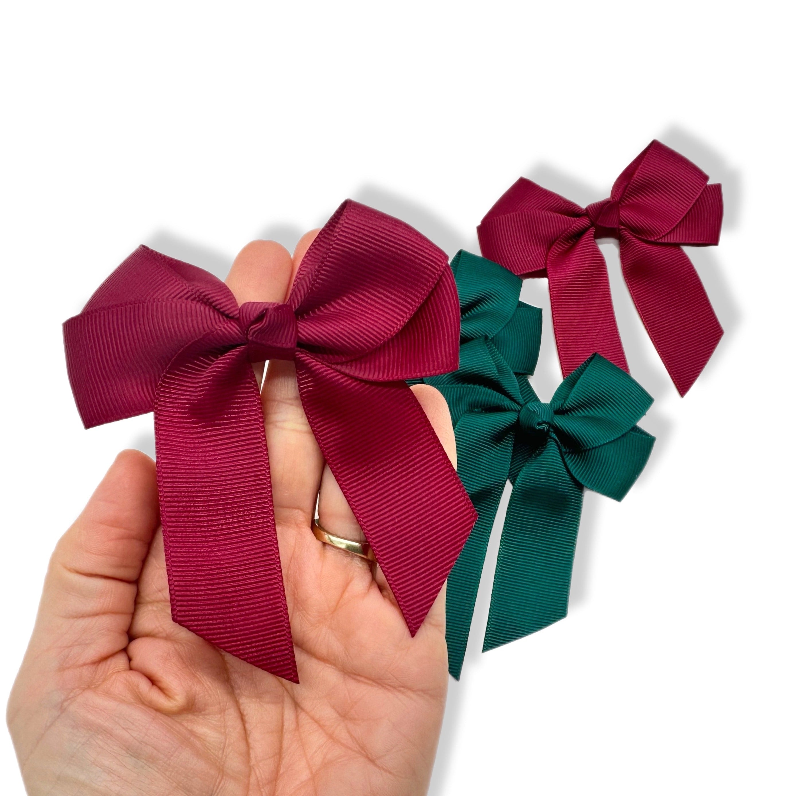 Grosgrain Ribbon Hair Bows 3.6”