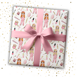 MAKE UP DOLLY WRAPPING PAPER- PERSONALISED OPTIONS