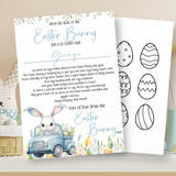 Exclusive Official Easter Bunny Boy Luxury Certificate Personalised Easter Canvas