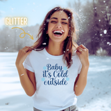 Baby it's cold Outside Full Colour Glitter Transfers