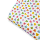 CANDY CONVERSATION HEARTS PREMIUM FAUX LEATHER FABRICS