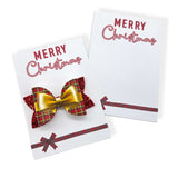 Tartan Gift Ribbon Bow Display Cards- Pack of 4