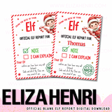 Exclusive Print your Own Elf Report Digital Download