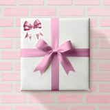 PINK SEQUIN CUSTOM CUT SOLVENT GIFT TAG STICKER