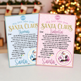 MY FIRST LETTER FROM SANTA CLAUS 2025- PINK OR BLUE-  A4 PREMIUM CARD