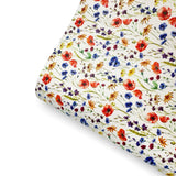 Wild Flowers Premium Faux Leather Fabric