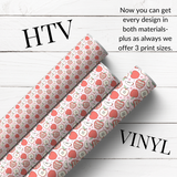 TEACHING IS A WORK OF HEART APPLES | PATTERNED HTV & SELF ADHESIVE VINYL
