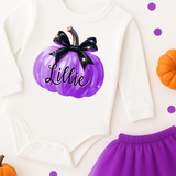 CUSTOM DTF TRANSFER | SHINY PUMPKINS- PURPLE