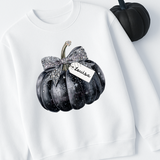 CUSTOM DTF TRANSFER | SPARKLY PUMPKINS- BLACK