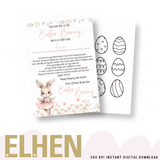 Easter Bunny Girl Easter Certificate Digital Download