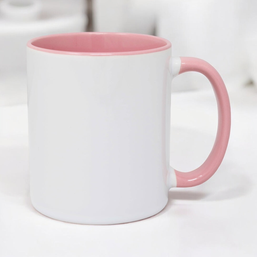 SUBLIMATION- PINK CONTRAST INNER & HANDLE MUG 11 OZ