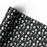 SPOOKY SCARY SKELETONS | PREMIUM LEATHERETTE FABRIC