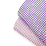 PASTEL GINGHAM CHUNKY GLITTER FABRIC