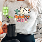 October Girl Glow in the Dark Full Colour Iron on T Shirt Transfers