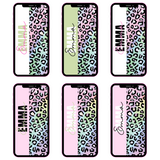 Perfect Pastel Leopard Personalised Phone Wallpaper- Set of 6