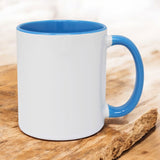 SUBLIMATION- BLUE CONTRAST INNER & HANDLE MUG 11 OZ