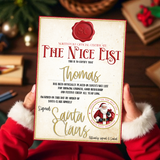NICE LIST CERTIFICATES - GOLD EDITION 2025- A4 PREMIUM CARD