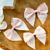 ITALIAN SATIN BOWS WITH ADHESIVE TAB - PACK OF 6