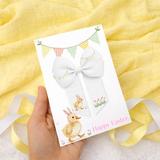 DUCK BUNNY BOW DISPLAY CARDS - PACK OF 4