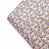 Blossom Bunny Premium Faux Leather Fabric