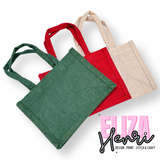 Festive Coloured Mini Jute Gift Bags