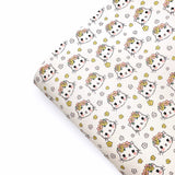 Spring Kitty Premium Faux Leather Fabric