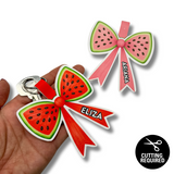 DIY WATERMELON BOWS | LEATHERETTE KEYRING CUT-OUTS