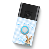 DOORBELL STICKER - RING 2ND GEN- BLUE EASTER BUNNY CAM