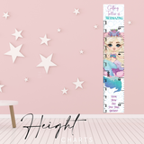 Mermaid Height Charts with optional personalisation