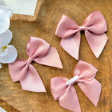 ITALIAN SATIN BOWS WITH ADHESIVE TAB - PACK OF 6
