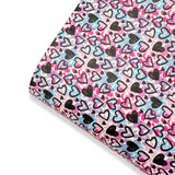 GRUNGE HEART LEOPARD | PREMIUM FAUX LEATHER FABRICS