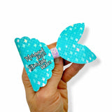 Mermaid Kisses, Starfish Wishes Bow 3.5” | Pre Cut DIY Hair Bow Loops