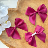 ITALIAN SATIN BOWS WITH ADHESIVE TAB - PACK OF 6