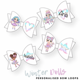 Winter Dolls | 3.5” Create your own Personalised Bow Loops