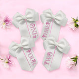 DTF MINI BOW TRANSFERS- PINK BIRTHDAY WORDS WITH BOWS