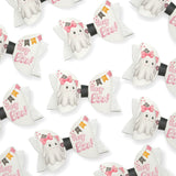 Hey Boo Cute Ghost Bows 3.5” | Pre Cut DIY Hair Bow Loops