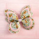 LITTLE BUNNY MEADOW BUTTERFLY PINCH BOWS - DIY CUT OUT FAUX LEATHER FABRIC SHEETS