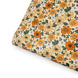 Autumnal Flowers Premium Faux Leather Fabric