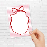PRETTY COQUETTE RIBBON BOW DISPLAY CARDS - PACK OF 4