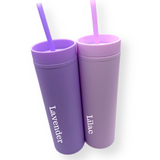 16 OZ Skinny Tumbler with Straw