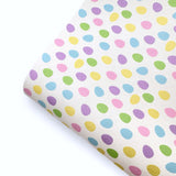 Pastel Egg Hunt Premium Faux Leather Fabric