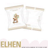 Teddy White Heart Christening Treat Pack Design Digital Download