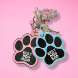 DIY PET PAW | LEATHERETTE KEYRING CUT-OUTS
